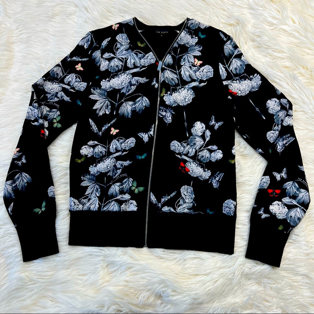 TED BAKER Zippered Cardigan TED 2 / USA 6 NEW